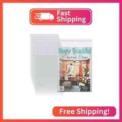 TORISING Magazine Protectors Clear Plastic Magazine Sleeves 80PCS 9.25 X 11.8 Ce