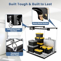 Overhead Garage Storage Rack Drop , Down Overhead Storage System 4 ft x 4 ft