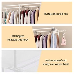 Heavy Duty Closet Organizer Metal Garment Rack Clothes Rack Hanger Storage Shoes