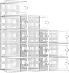 X-Large Shoe Storage Boxes Organizers Clear Plastic Stackable 12 Pack, Shoe Rac
