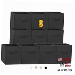 Storage Cubes, 11 Inch Clothes Storage Bins for 10 Pack – 11 inches Black