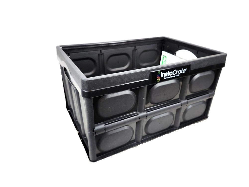 Greenmade InstaCrate Collapsible Storage Bin 12 Gallon Capacity, Folds Flat