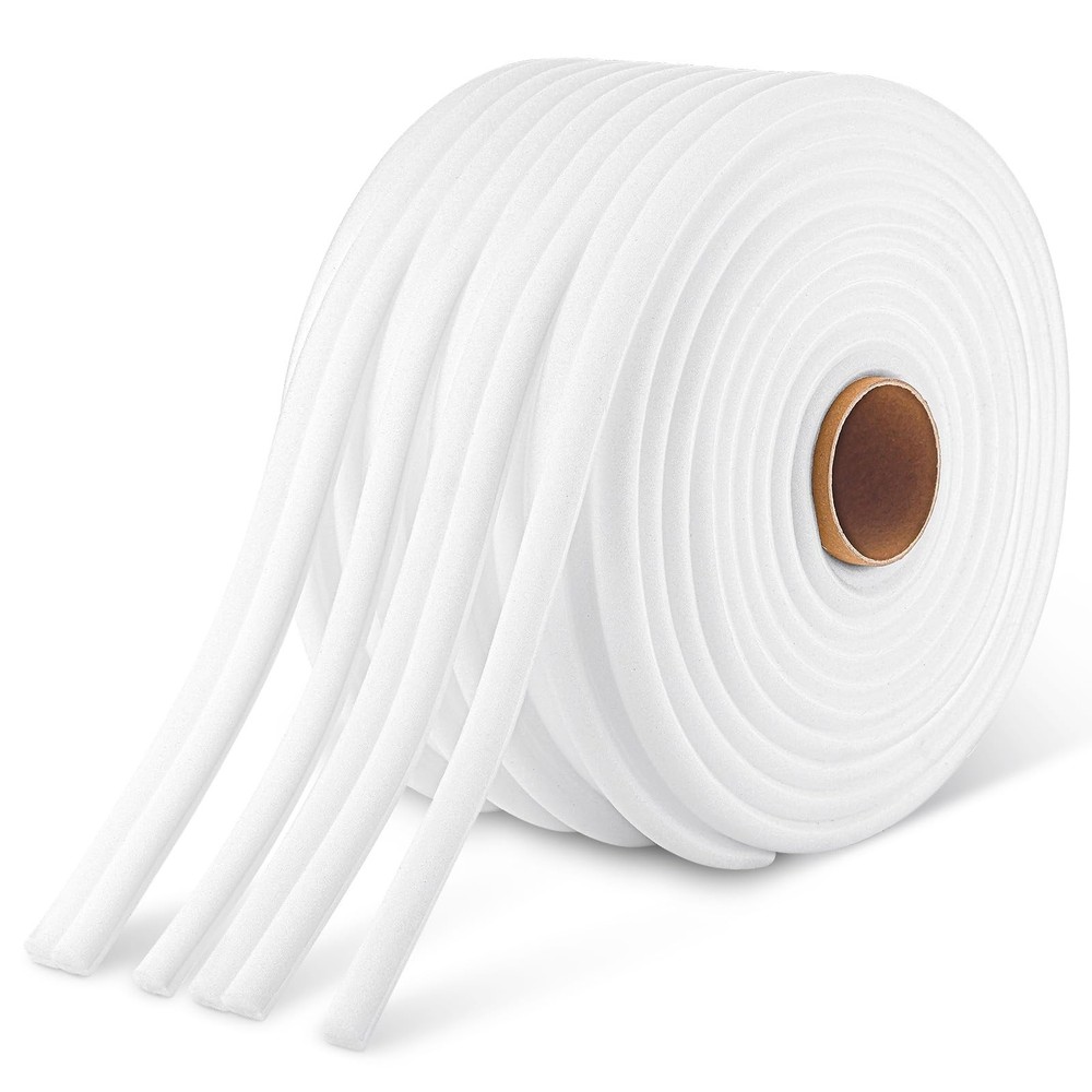DERTE 1 Roll 1/2 Inch x 54 Yards White Automotive Foam Tape Repair Soft Edge …