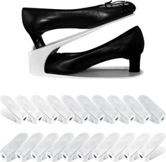 One-Piece Shoe Slot Organizer 10 Pack Space-Saving Stackers Closet Entryway &