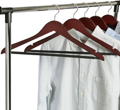 Premium Cherry Wood No-Slip Coat Hangers – 24 Pack