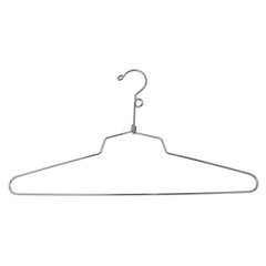 10 Metal Hangers Chrome Dress Shirt Retail Salesman Sample Security Loop 16″