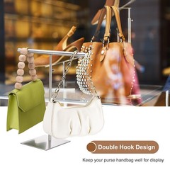 Silver Necklace Display Stand Adjustable Height Jewelry Rack T Bar
