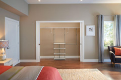 55300 Closet Maximizer with (4) Shelves & Double Hang Rod, Tool Free Add on Unit