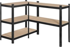 30″ x 59″ x 12″ 5-Tier Metal MDF Garage Storage Shelf Garage Shelving Units