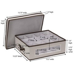 Household Essentials 538 Vision China Storage Box for Tea Cups and Mugs with Lid
