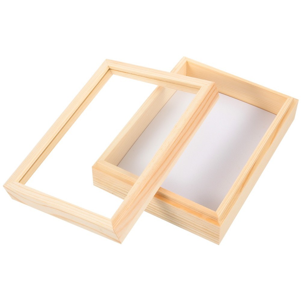 Insect Specimen Box Beige Plastic Rectangular Scientists 1Pack 7.1*5.3*2.2in