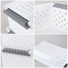 Cand Stackable Plastic Bins – 4 Packs White Large Plastic Stackable Storage Bins