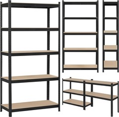 Rack Shelf Garage Steel Metal Storage 5 Level Adjustable Shelf