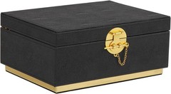 Elegant Faux Leather Decorative Box, Storage Jewelry Box Organizer, Large
