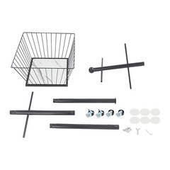 Movable Clothing Rack, 15.7*66in Metal Coat Rack Tree With Storage Basket & Rods
