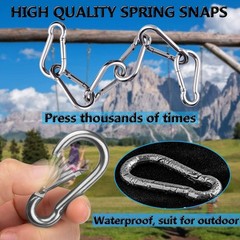16 Count Heavy Duty Spring Snap Hooks – 304 Stainless Steel for Camping & Hiking