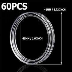 60 Pack 41mm Clear Coin Capsules For Morgan Silver Dollar Half Dollar Coins US