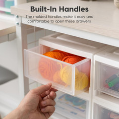 IRIS USA 6 Qt. Small Plastic Stacking Drawer, Stackable Storage Organizer Unit w