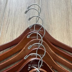 Authentic Brown Wood Traditional Burberry Hanger