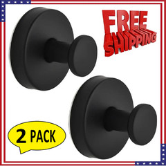 2 Pack Suction Cup Towel Hooks Wall Mounted Removable Bathroom Robe Hangers USA
