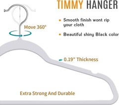 50 Plastic Hangers 17.7 Inch Non-Slip, Space Saving Closet Organizers, Heavy …