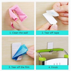 32 PCS Adhesive Hooks Heavy Duty Wall Stainless Steel Waterproof Hanger