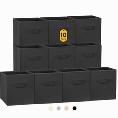 Storage Cubes, 11 Inch Clothes Storage Bins for 10 Pack – 11 inches Black