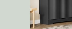 Shoe Storage Cabinet for Entryway with 4 Flip Drawers, Hidden Slim Wood Shoe