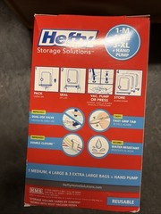 Hefty Shrink-Pak Bag 1 Medium, 4 Large, 3 X-Large Vacuum Compression Storage NEW