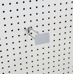 Chrome Pegboard Metal Plate Scanner Hooks 4” Retail Store Display – 4 Pc
