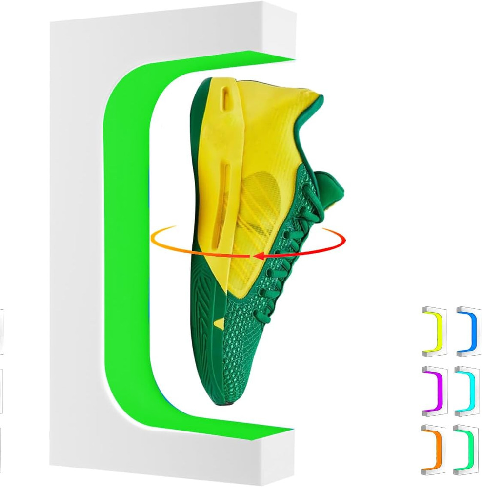 Levitating Shoe Display Stand with 360° Rotation & LED Lights – Premium Gift