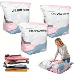 No Pump 3D Vacuum Storage Life Space Saver Better Life Space Bags 1/2/3/5Pcs