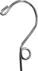 10 Metal Hangers Chrome Dress Shirt Retail Salesman Sample Security Loop 16″