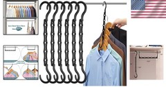 6 Count Magic Space-Saver Hangers – Durable Closet Organizers for Every Wardrobe