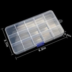 2-32PC Clear Jewelry Box Plastic Bead Storage Craft Container Earrings Organizer