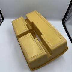 VTG Rubbermaid Yellow Divided Caddy Retro Kitchen Gardening Tool Cleaning 3153
