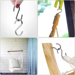 12 Pack Stainless Steel Heavy Duty S Hooks for Hanging, 2inch Small Thick S Hook