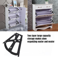 Shoe Cabinet Hinge, 2 Layers Shoe Cabinet Flip Frame Shoe Rack Hinges Flip Drawe