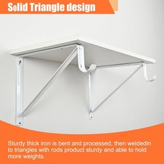 Closet Shelf & Rod Brackets 11 X 9.45 Inch – Heavy Duty Wall Mounted Support