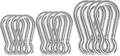Versatile Heavy Duty Snap Hooks – 12 Pcs Stainless Steel for Outdoor Adventure
