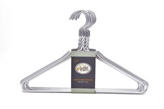 Quality Hangers Silver Aluminum Metal Coat Hangers Heavy Duty Suit Hangers 10…
