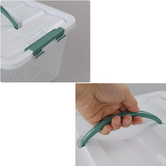 Stackable 14 Quart Clear Storage Bins with Lid & Handle – Multipurpose Container
