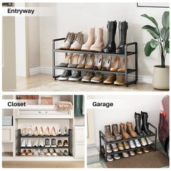 Sntd Shoe Rack – Expandable Shoe Organizer For Closet Adjustable Metal Shoe