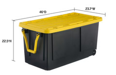 Project Commander X-large 75-Gallons (300-Quart) Black and Yellow Heavy Duty