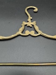 Solid Ornate Brass Clothes Hanger Bridal Victorian Hollywood Regency Display