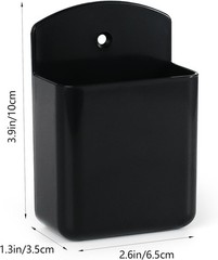 Remote Control Holder 2PCS Wall Mount Self Adhesive TV Storage Black