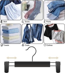 10-60 Pack Adjustable Clip Clothes Pants Hanger Trousers Skirt Dress Slack Rack