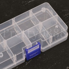 Plastic Storage Box Small 8 Compartments 13.7×6.8×2.8cm for Handicrafts Beads