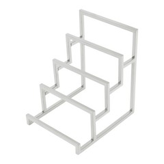 Silver Clutch Purse Display Stand 4 Layer Wallet Display Rack 5.9×7.1×7.9 in