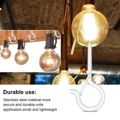 32Pcs Q-Hanger Hooks with Safety Buckle, Windproof Screw Hooks for Hanging outdo